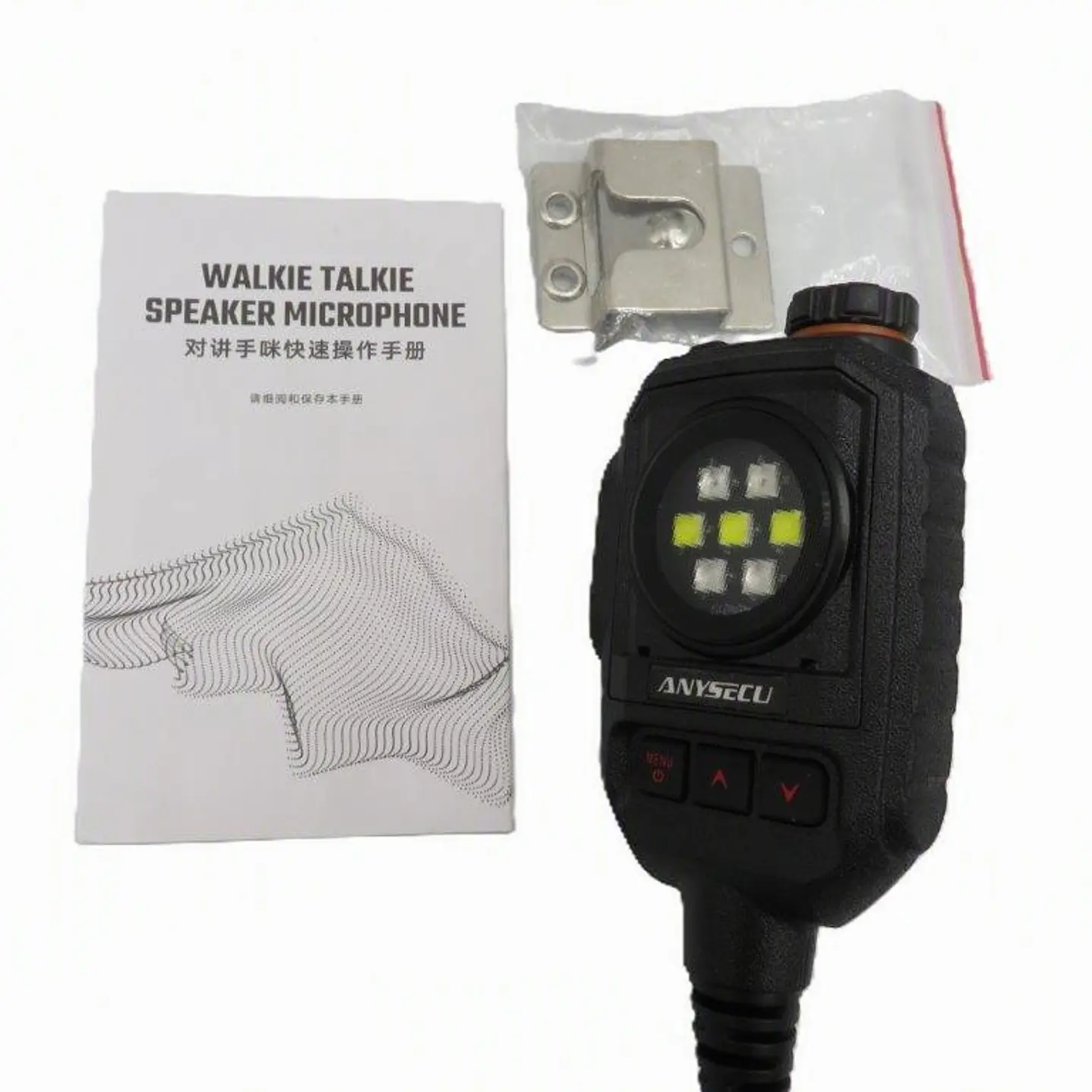 Anysecu MIC-K01 micrófono parlante remoto con luz estroboscópica y alarma de SOS para radios Kenwood Baofeng Inrico Wlan Wings Tesunho Precio con iva incluido 3