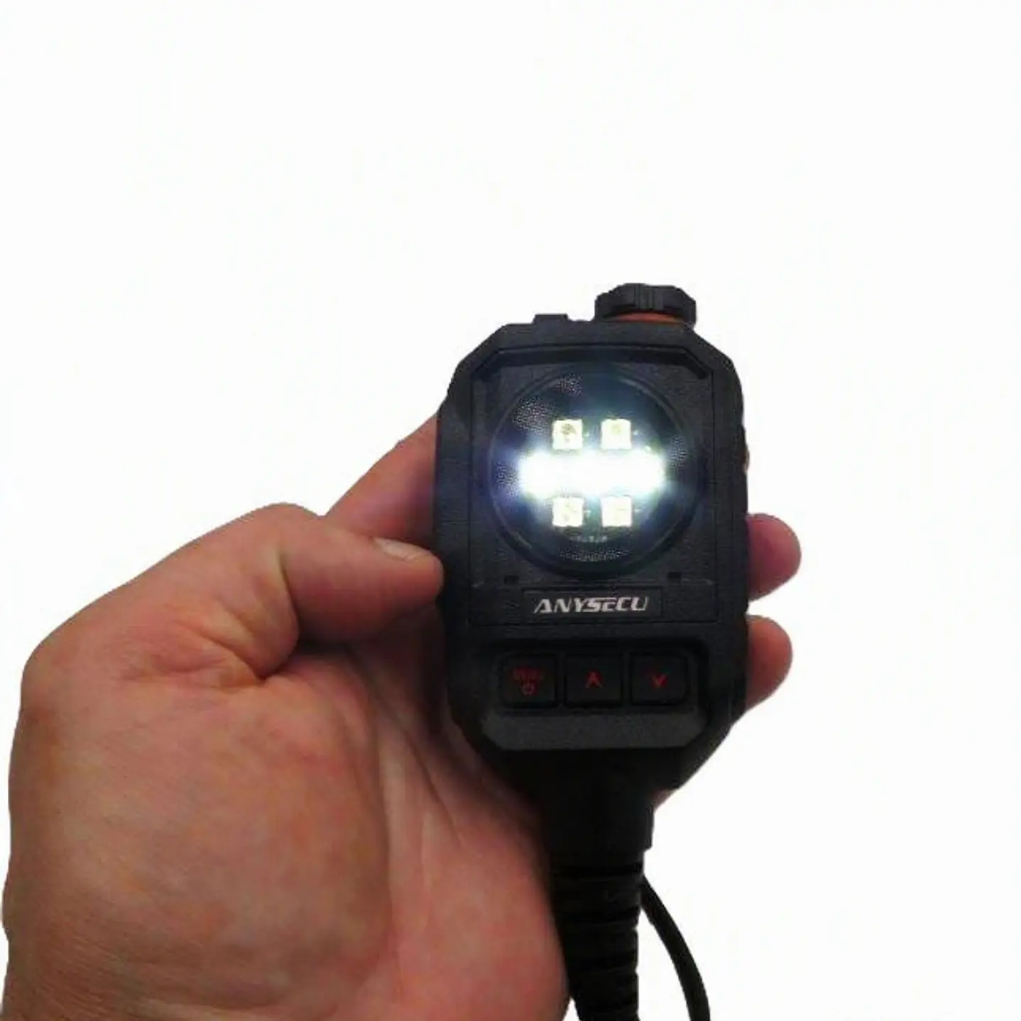 Anysecu MIC-K01 micrófono parlante remoto con luz estroboscópica y alarma de SOS para radios Kenwood Baofeng Inrico Wlan Wings Tesunho Precio con iva incluido 12