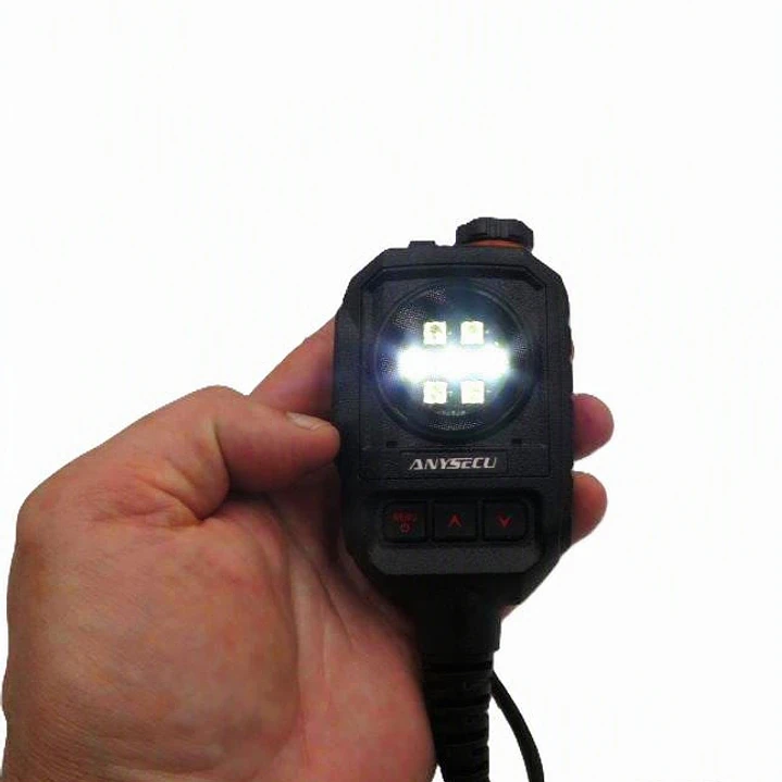 Anysecu MIC-K01 micrófono parlante remoto con luz estroboscópica y alarma de SOS para radios Kenwood Baofeng Inrico Wlan Wings Tesunho Precio con iva incluido 12