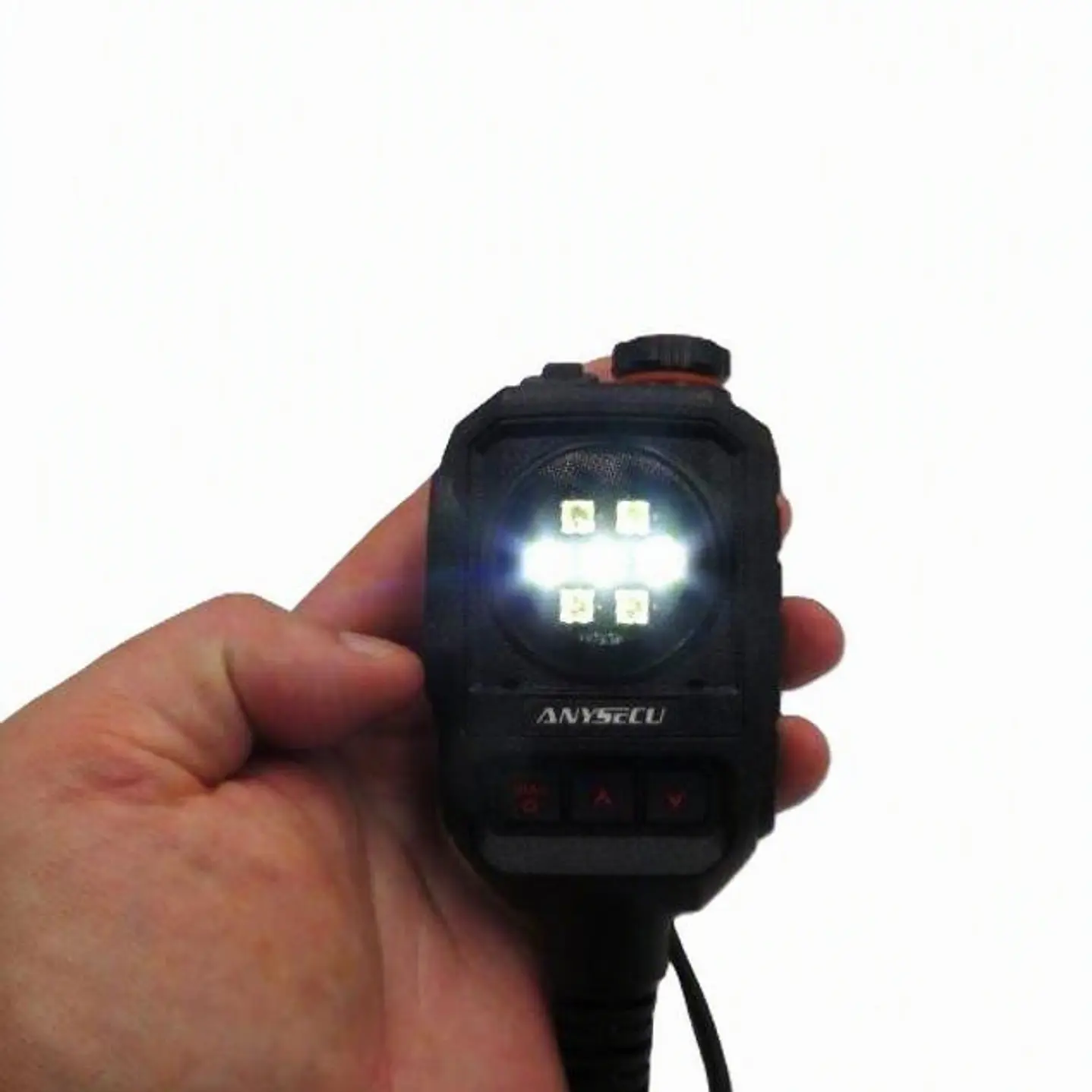 Anysecu MIC-K01 micrófono parlante remoto con luz estroboscópica y alarma de SOS para radios Kenwood Baofeng Inrico Wlan Wings Tesunho Precio con iva incluido 13