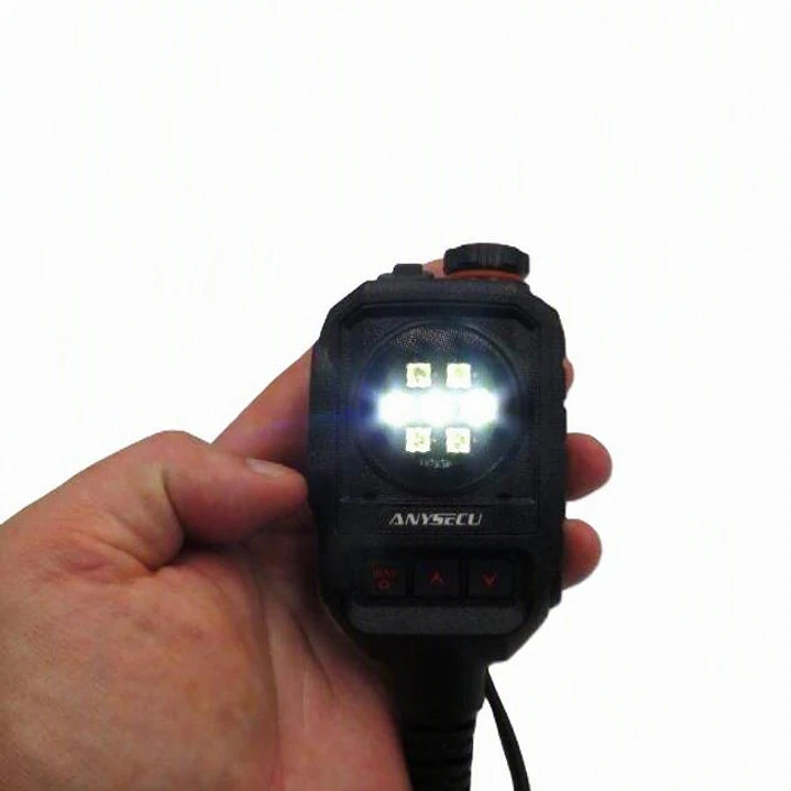 Anysecu MIC-K01 micrófono parlante remoto con luz estroboscópica y alarma de SOS para radios Kenwood Baofeng Inrico Wlan Wings Tesunho Precio con iva incluido 13