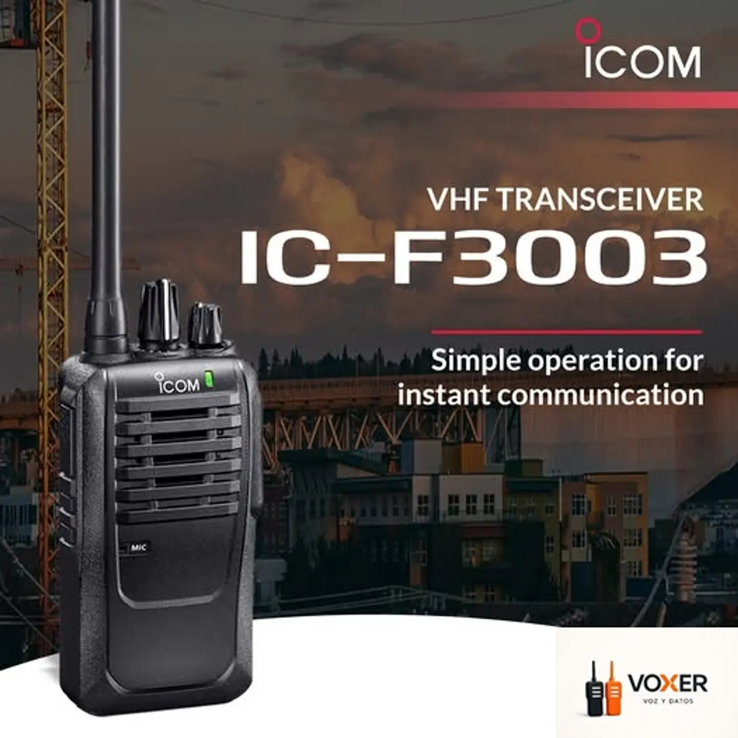 10 unidades ICOM IC-F3003 VHF 136MHz–174 MHz 16CH Analogico 5W Radio Analogica IP54 y MIL-STD-810, Lone Worker Made in Japan Precio con iva incluido 2