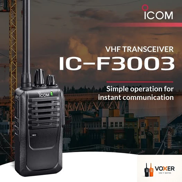 10 unidades ICOM IC-F3003 VHF 136MHz–174 MHz 16CH Analogico 5W Radio Analogica IP54 y MIL-STD-810, Lone Worker Made in Japan Precio con iva incluido 2