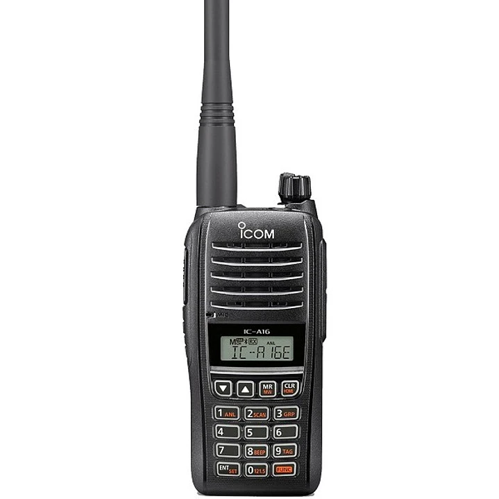 ICOM IC-A16 61 USA (Standard version, Sin Bluetooth) 200CH Memoria 6W Radio Banda Aerea VHF 108-136,99166 MHz de 8,33/25 kHz Audio 1500 mW, IP67, MIL-STD-810-G, NOAA Alert Precio con iva incluido 3
