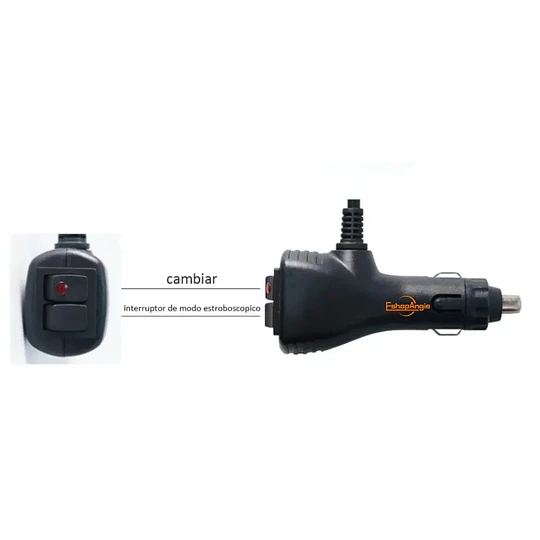 Baliza Luz LED Ámbar Techo Imán 12V-24V Estroboscópica