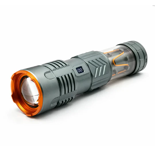 Linterna Táctica LED 10.000 lm Telescópica 2 Focos USB-C