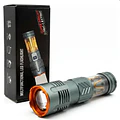 Linterna Táctica LED 10.000 lm Telescópica 2 Focos USB-C