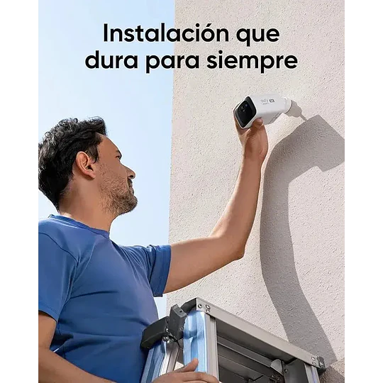 Camara De Seguridad Eufy S220 Exterior Carga Solar 3mp Ip67, Campo de Visión de 135°, Wi-Fi 2.4 GHz