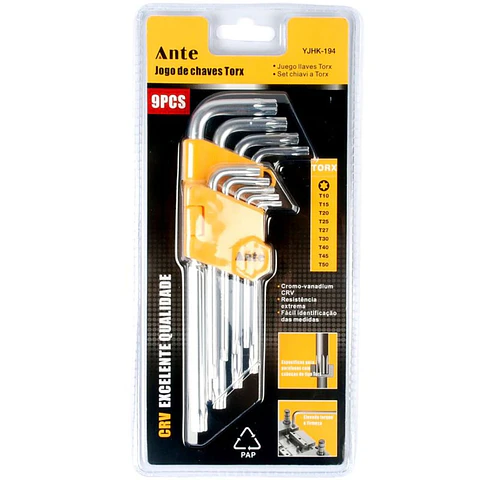 Juego Llaves Torx T10 a T50 Ante