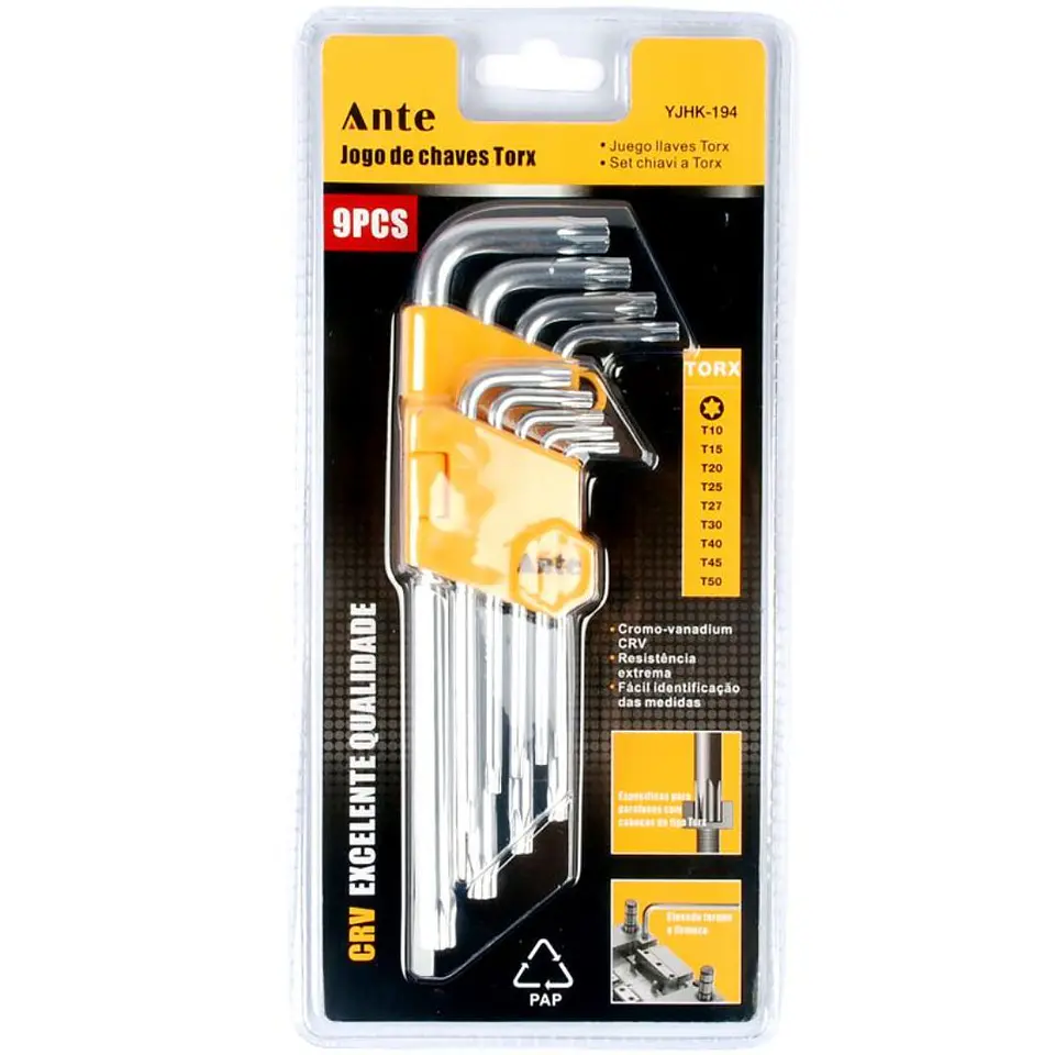 Juego Llaves Torx T10 a T50 Ante 1