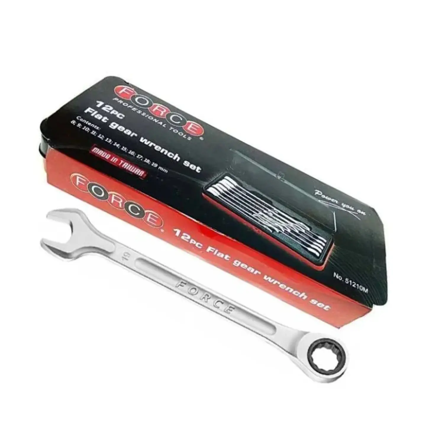 Juego Llaves Punta Corona Chicharra 9 a 19mm 51210M Force 2