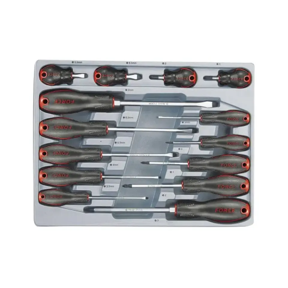 Juego Destornilladores Punta Paleta 14pz 2142 Force 1