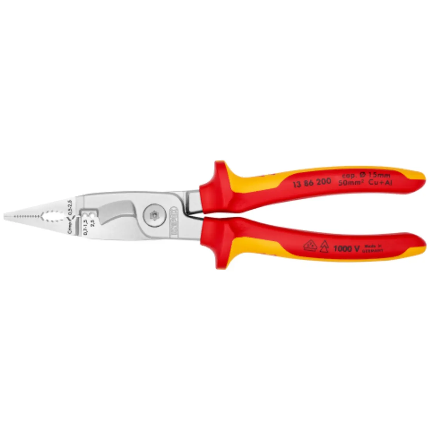 Alicate Instalaciones Electricista 1000V 1386200 Knipex 1