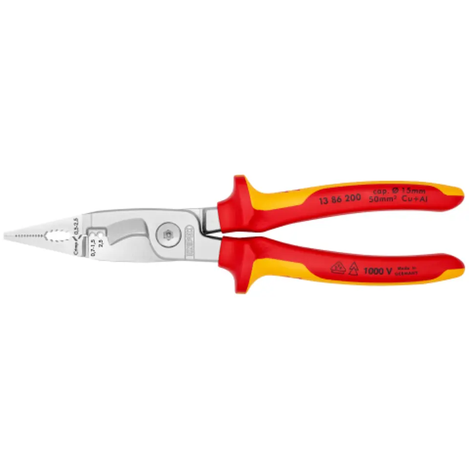 Alicate Instalaciones Electricista 1000V 1386200 Knipex 1