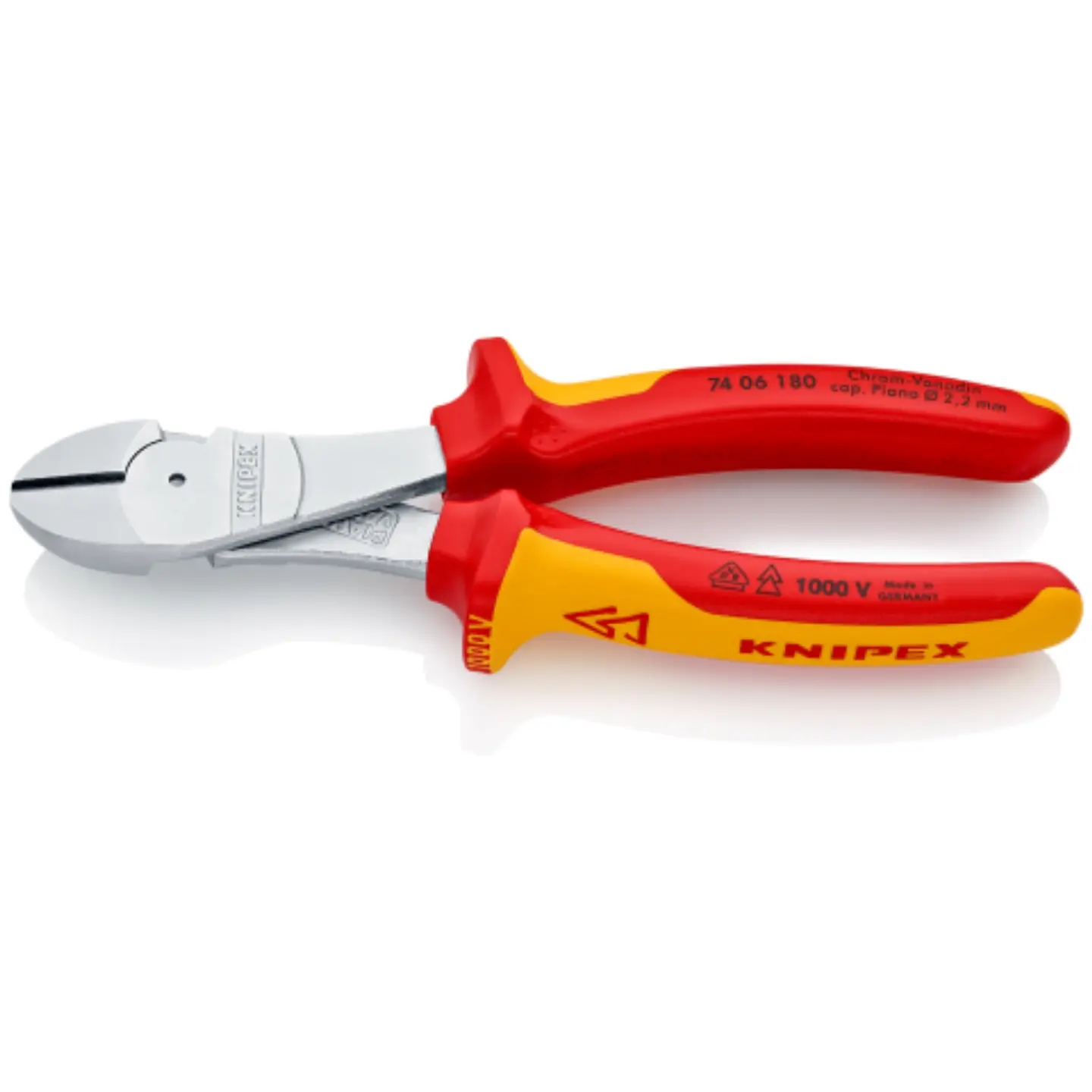 Alicate Corte Diagonal 1000V 7406180 Knipex 1