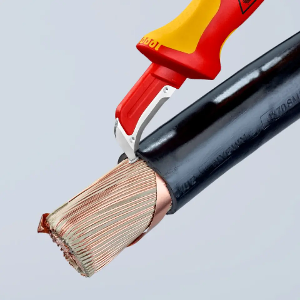 Cuchillo Pelacables Aislado con guía 1000V 9855 Knipex 6
