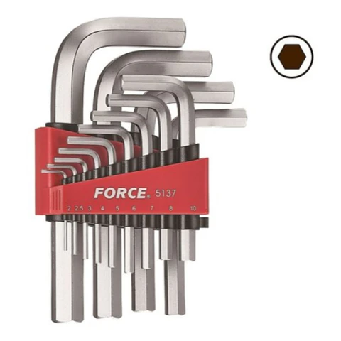 Juego Llave Allen Hexagonales 2 a 19mm 5137 Force