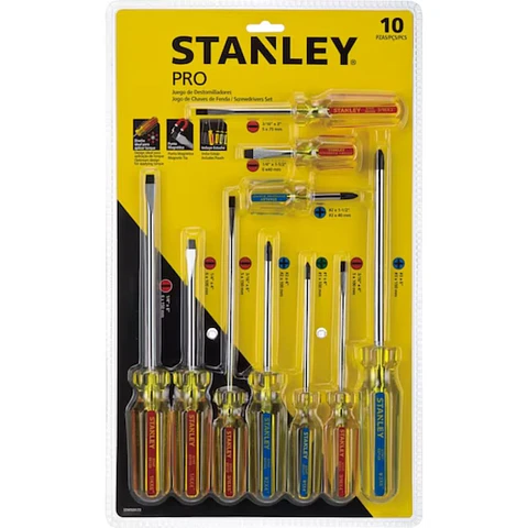 Juego Destornilladores Paleta Cruz 10pz STHT69172 Stanley