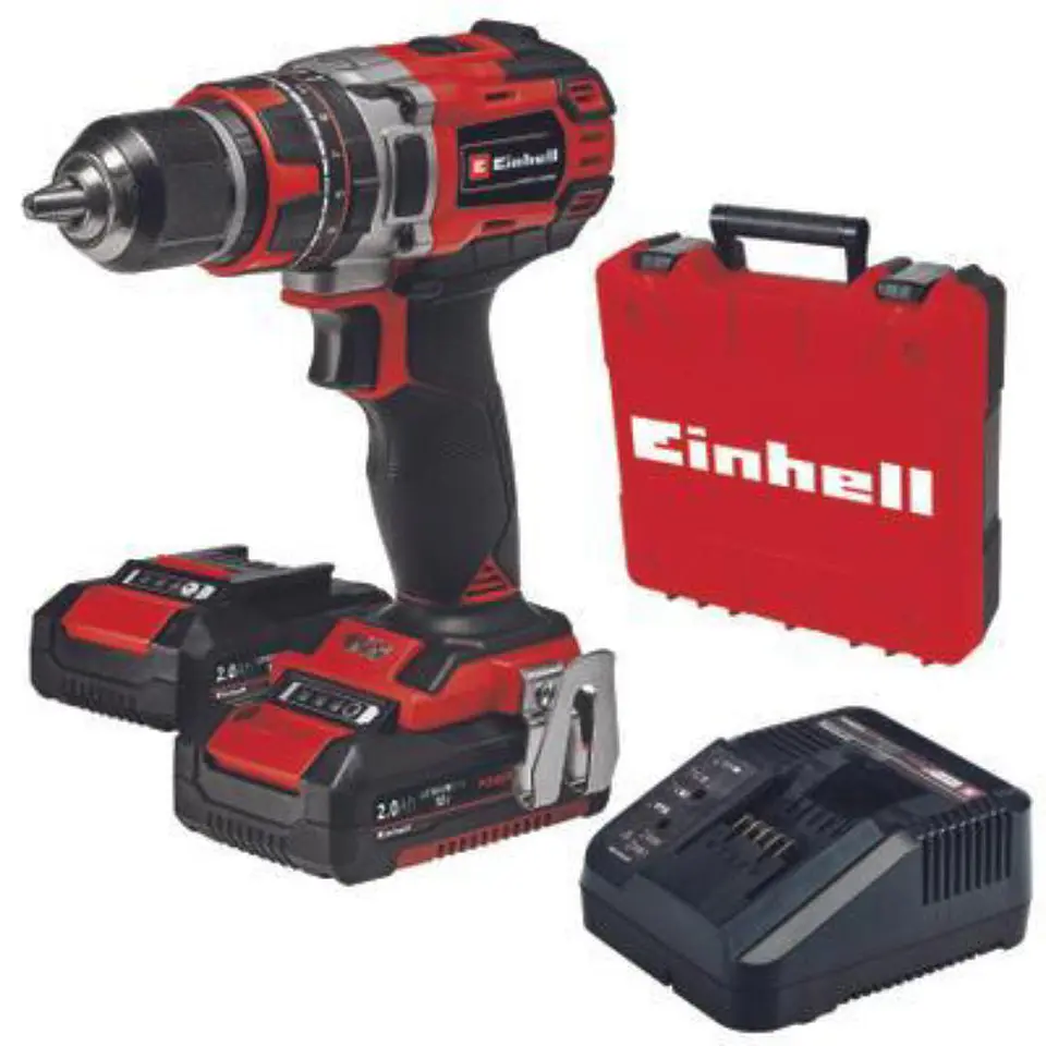 Taladro Percutor Inalámbrico 18V 2bat 2Ah, cargador y maleta 4513940 Einhell 1