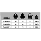 Candado Bloqueo 40mm Rojo HB26 06256-8 Abus 6