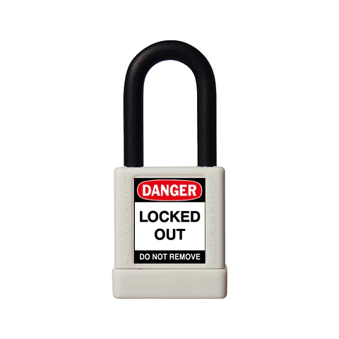 Candado Bloqueo 40mm Dieléctrico Aislado Blanco HB40 58978-2 Abus