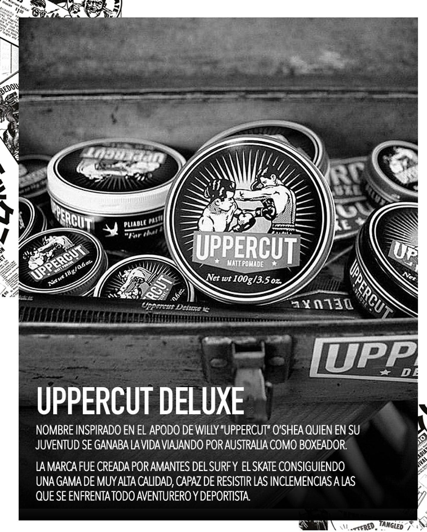 Cera de Fijación Fuerte, Efecto Brillante 100 gr - Uppercut Deluxe  4