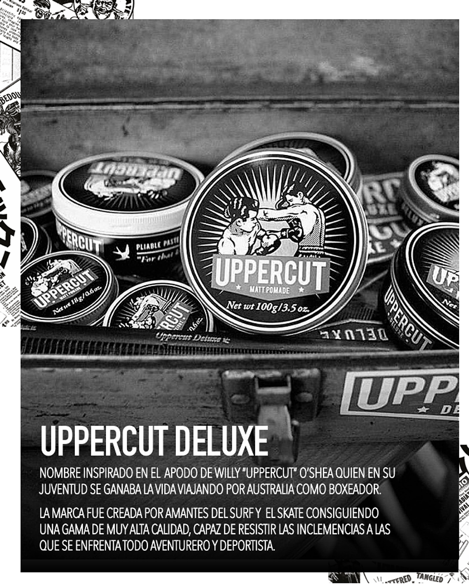 Cera de Fijación Fuerte, Efecto Brillante 100 gr - Uppercut Deluxe  4