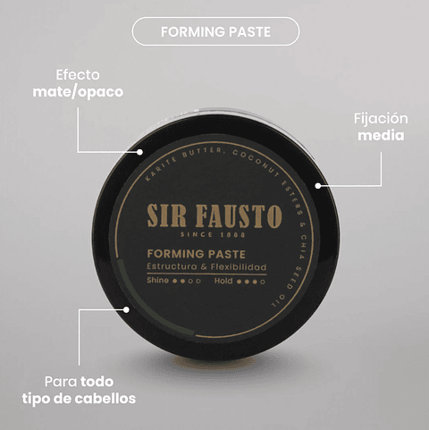 Crema para peinar Forming Paste 100ml - Sir Fausto