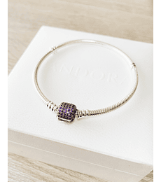 Pulsera Barril Brillante Morado