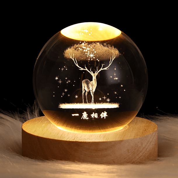 Lámpara de bola de cristal CIERVO 1