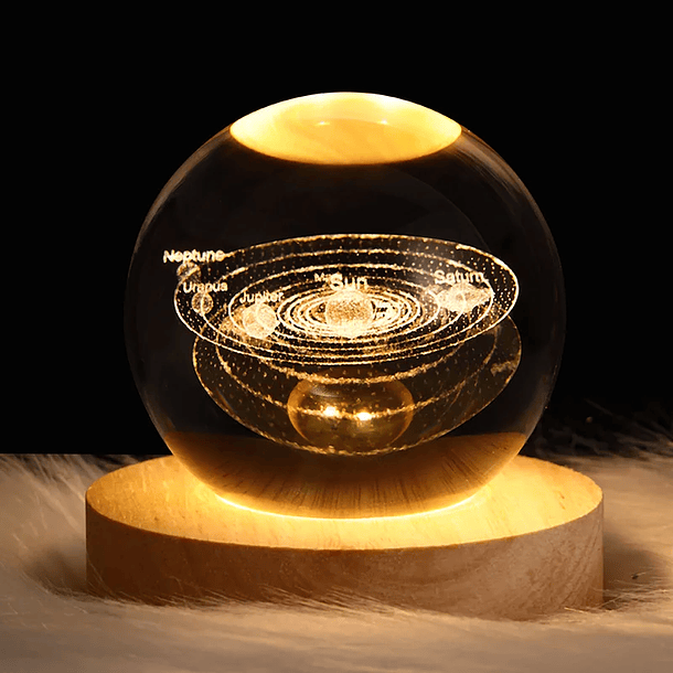 Lámpara de bola de cristal SISTEMA SOLAR 1