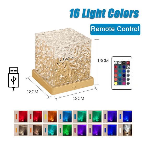 Lámpara cubo AURORA BOREAL (16 colores) 3