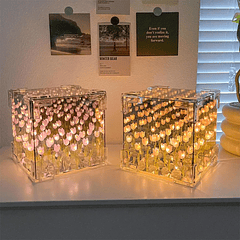 Lámpara de cubo TULIPANES DIY