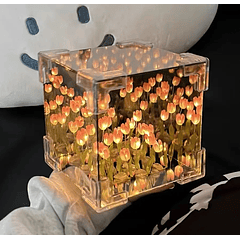 Lámpara de cubo TULIPANES DIY - Rosado
