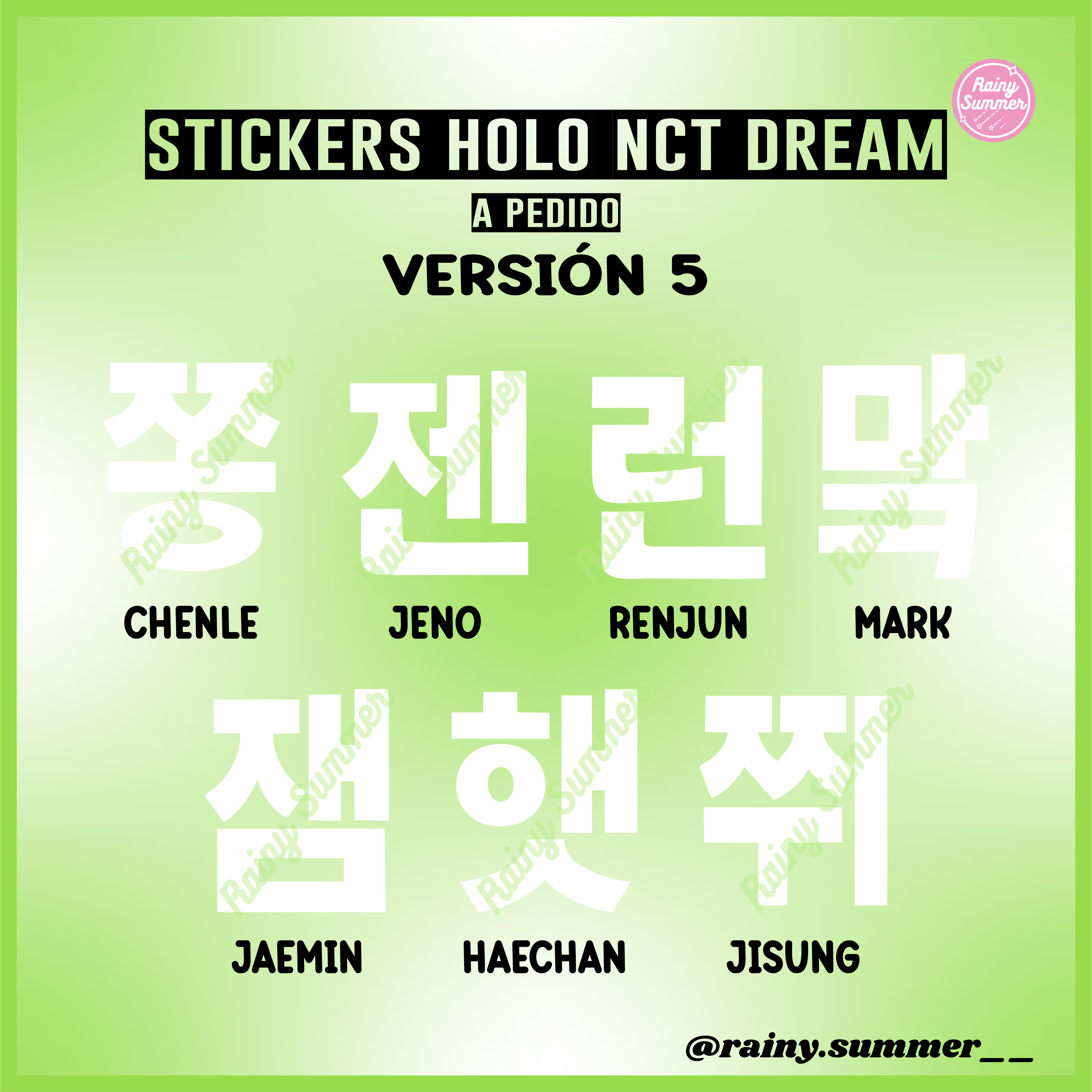 NCT DREAM STICKER PARA LIGHTSTICK (DECAL)