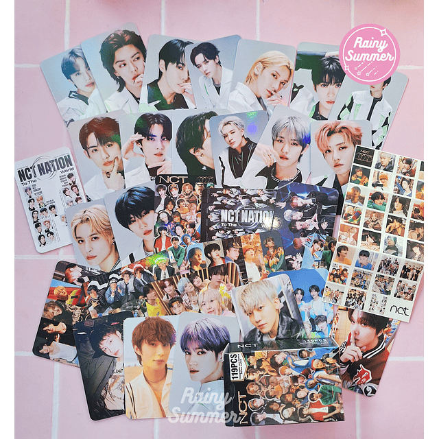 NCT & G-IDLE - SET LOMOCARDS/PHOTOCARDS (55 UNIDADES + 64 STICKERS)