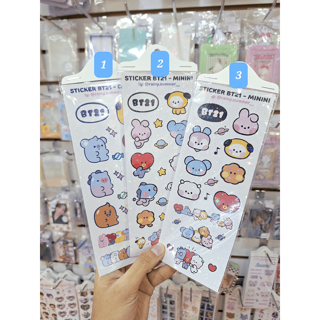 BT21 MININI- STICKERS CLÁSICOS & HOLOGRÁFICOS