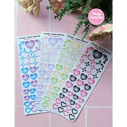 DECO STICKERS HEART BUBBLES