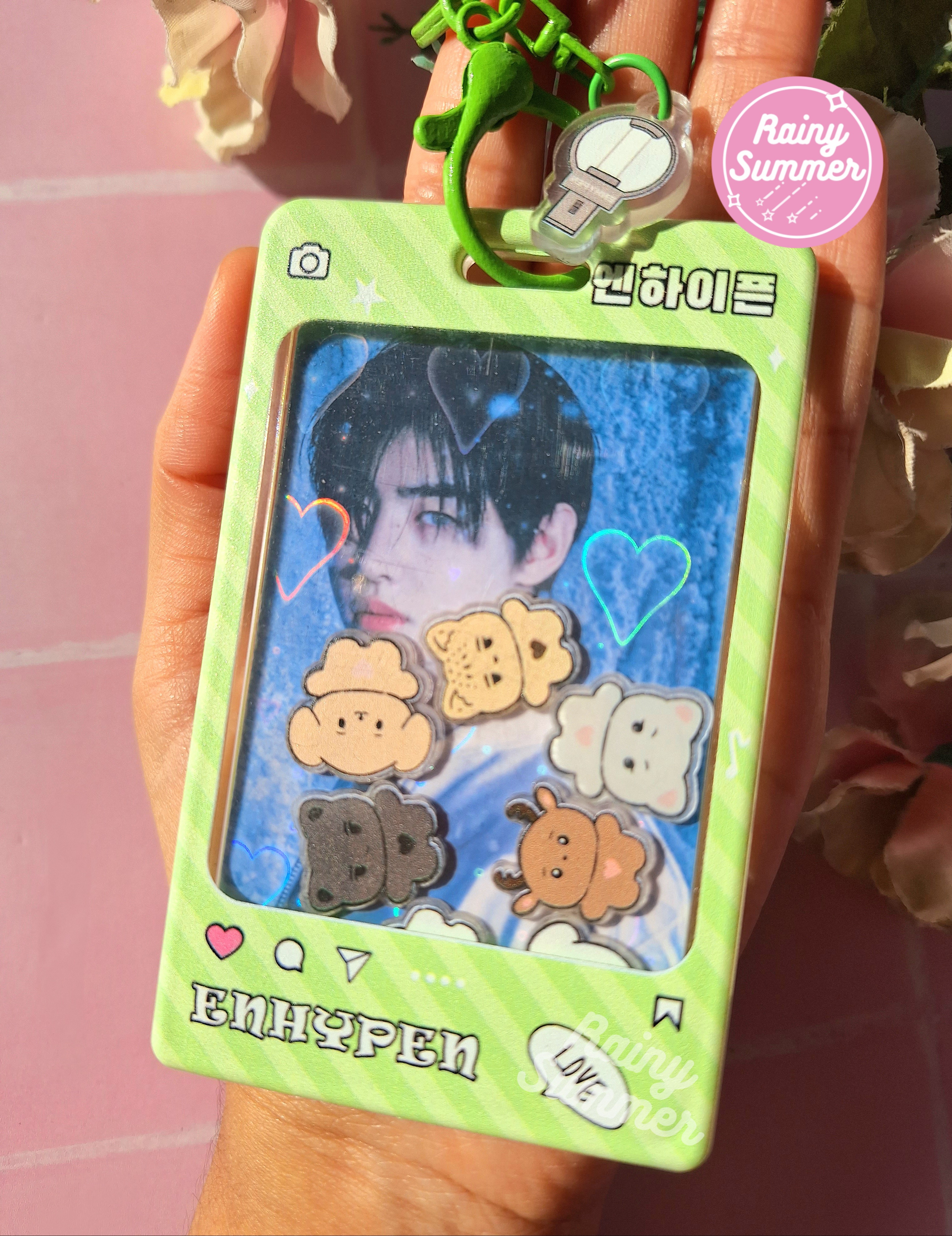 NCT, SEVENTEEN Y ENHYPEN - PHOTOCARD HOLDER SHAKER