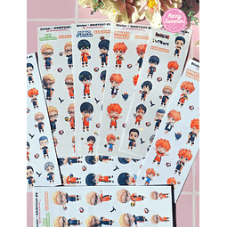 HAIKYUU - STICKERS KARASUNO, SHOYO, KAGEYAMA Y TSUKISHIMA
