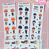 HAIKYUU - STICKERS KARASUNO, SHOYO, KAGEYAMA Y TSUKISHIMA