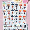 HAIKYUU - STICKERS KARASUNO, SHOYO, KAGEYAMA Y TSUKISHIMA