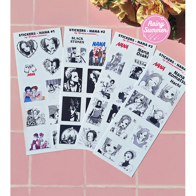NANA - STICKERS NANA OSAKI, HACHI Y BLACK STONES