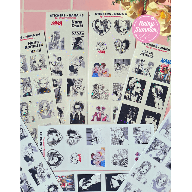 NANA - STICKERS NANA OSAKI, HACHI Y BLACK STONES