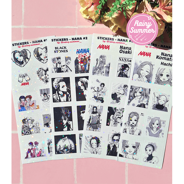 NANA - STICKERS NANA OSAKI, HACHI Y BLACK STONES