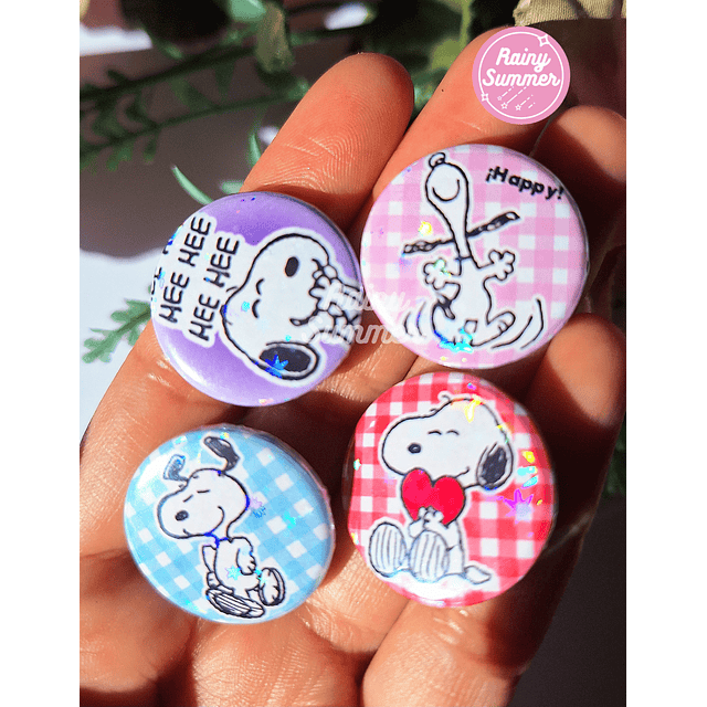 SNOOPY - CHAPITAS HOLOGRÁFICAS