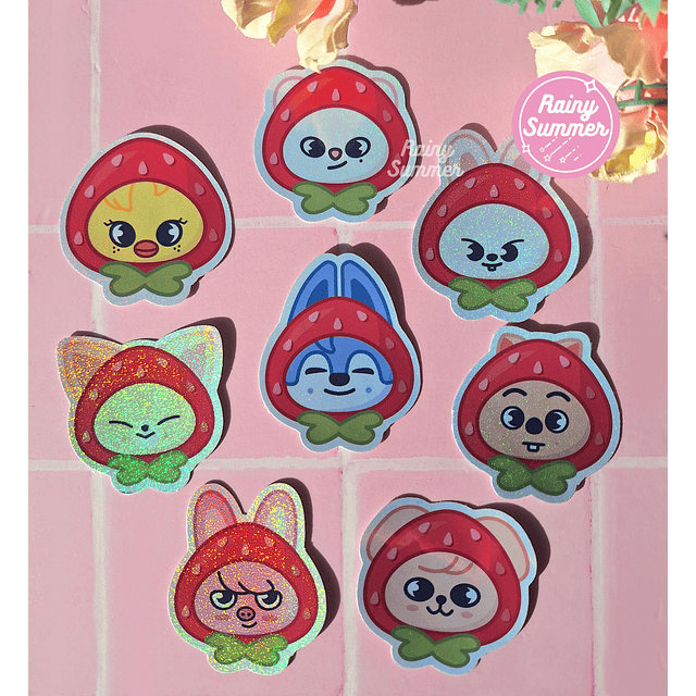 STRAY KIDS - SKZOO FRUTILLAS STICKERS