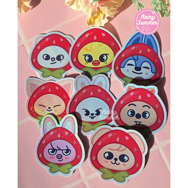 STRAY KIDS - SKZOO FRUTILLAS STICKERS