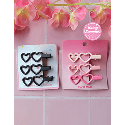 SET DE PINCHES DE CORAZÓN