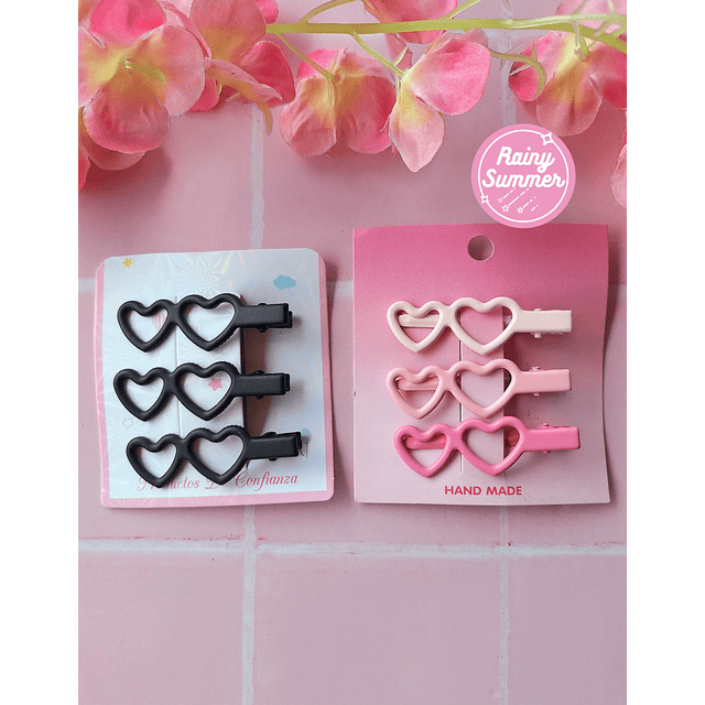 SET DE PINCHES DE CORAZÓN